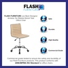 image:imageFlash Furniture Alan Low Back Designer Armless Tan Ribbed Swivel Task Office ChairTanChrome