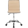 image:imageFlash Furniture Alan Low Back Designer Armless Tan Ribbed Swivel Task Office ChairTanChrome