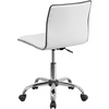 image:imageFlash Furniture Alan Low Back Designer Armless Tan Ribbed Swivel Task Office ChairWhiteChrome