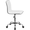 image:imageFlash Furniture Alan Low Back Designer Armless Tan Ribbed Swivel Task Office ChairWhiteChrome