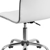 image:imageFlash Furniture Alan Low Back Designer Armless Tan Ribbed Swivel Task Office ChairWhiteChrome