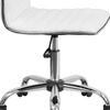image:imageFlash Furniture Alan Low Back Designer Armless Tan Ribbed Swivel Task Office ChairWhiteChrome