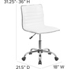 image:imageFlash Furniture Alan Low Back Designer Armless Tan Ribbed Swivel Task Office ChairWhiteChrome