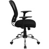 image:imageFlash Furniture Alfred MidBack Red Mesh Swivel Task Office Chair with Chrome Base and ArmsBlack