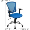 image:imageFlash Furniture Alfred MidBack Red Mesh Swivel Task Office Chair with Chrome Base and ArmsBlue