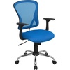 image:imageFlash Furniture Alfred MidBack Red Mesh Swivel Task Office Chair with Chrome Base and ArmsBlue