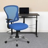 image:imageFlash Furniture Alfred MidBack Red Mesh Swivel Task Office Chair with Chrome Base and ArmsBlue