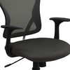 image:imageFlash Furniture Alfred MidBack Red Mesh Swivel Task Office Chair with Chrome Base and ArmsDark Gray