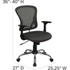 image:imageFlash Furniture Alfred MidBack Red Mesh Swivel Task Office Chair with Chrome Base and ArmsDark Gray