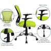 image:imageFlash Furniture Alfred MidBack Red Mesh Swivel Task Office Chair with Chrome Base and ArmsGreen