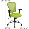 image:imageFlash Furniture Alfred MidBack Red Mesh Swivel Task Office Chair with Chrome Base and ArmsGreen