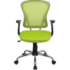 image:imageFlash Furniture Alfred MidBack Red Mesh Swivel Task Office Chair with Chrome Base and ArmsGreen