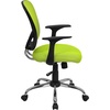 image:imageFlash Furniture Alfred MidBack Red Mesh Swivel Task Office Chair with Chrome Base and ArmsGreen