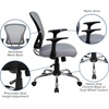 image:imageFlash Furniture Alfred MidBack Red Mesh Swivel Task Office Chair with Chrome Base and ArmsGrey