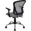 image:imageFlash Furniture Alfred MidBack Red Mesh Swivel Task Office Chair with Chrome Base and ArmsGrey