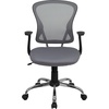image:imageFlash Furniture Alfred MidBack Red Mesh Swivel Task Office Chair with Chrome Base and ArmsGrey