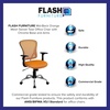image:imageFlash Furniture Alfred MidBack Red Mesh Swivel Task Office Chair with Chrome Base and ArmsOrange