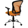 image:imageFlash Furniture Alfred MidBack Red Mesh Swivel Task Office Chair with Chrome Base and ArmsOrange