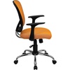 image:imageFlash Furniture Alfred MidBack Red Mesh Swivel Task Office Chair with Chrome Base and ArmsOrange