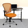 image:imageFlash Furniture Alfred MidBack Red Mesh Swivel Task Office Chair with Chrome Base and ArmsOrange