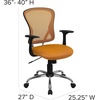 image:imageFlash Furniture Alfred MidBack Red Mesh Swivel Task Office Chair with Chrome Base and ArmsOrange