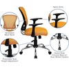 image:imageFlash Furniture Alfred MidBack Red Mesh Swivel Task Office Chair with Chrome Base and ArmsOrange
