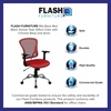 image:imageFlash Furniture Alfred MidBack Red Mesh Swivel Task Office Chair with Chrome Base and ArmsRed