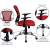 image:imageFlash Furniture Alfred MidBack Red Mesh Swivel Task Office Chair with Chrome Base and ArmsRed