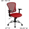 image:imageFlash Furniture Alfred MidBack Red Mesh Swivel Task Office Chair with Chrome Base and ArmsRed