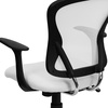 image:imageFlash Furniture Alfred MidBack Red Mesh Swivel Task Office Chair with Chrome Base and ArmsWhite