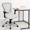 image:imageFlash Furniture Alfred MidBack Red Mesh Swivel Task Office Chair with Chrome Base and ArmsWhite