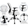 image:imageFlash Furniture Alfred MidBack Red Mesh Swivel Task Office Chair with Chrome Base and ArmsWhite