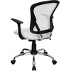 image:imageFlash Furniture Alfred MidBack Red Mesh Swivel Task Office Chair with Chrome Base and ArmsWhite