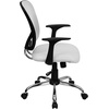 image:imageFlash Furniture Alfred MidBack Red Mesh Swivel Task Office Chair with Chrome Base and ArmsWhite