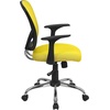 image:imageFlash Furniture Alfred MidBack Red Mesh Swivel Task Office Chair with Chrome Base and ArmsYellow