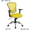 image:imageFlash Furniture Alfred MidBack Red Mesh Swivel Task Office Chair with Chrome Base and ArmsYellow