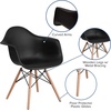 image:imageFlash Furniture Alonza Series Green Plastic Chair with Wooden LegsBlack