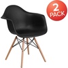 image:imageFlash Furniture Alonza Series Green Plastic Chair with Wooden LegsBlack