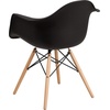 image:imageFlash Furniture Alonza Series Green Plastic Chair with Wooden LegsBlack