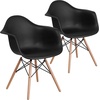 image:imageFlash Furniture Alonza Series Green Plastic Chair with Wooden LegsBlack