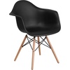 image:imageFlash Furniture Alonza Series Green Plastic Chair with Wooden LegsBlack