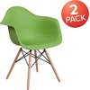 image:imageFlash Furniture Alonza Series Green Plastic Chair with Wooden LegsGreen