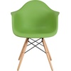 image:imageFlash Furniture Alonza Series Green Plastic Chair with Wooden LegsGreen