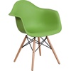 image:imageFlash Furniture Alonza Series Green Plastic Chair with Wooden LegsGreen