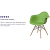 image:imageFlash Furniture Alonza Series Green Plastic Chair with Wooden LegsGreen
