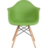 image:imageFlash Furniture Alonza Series Green Plastic Chair with Wooden LegsGreen
