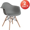 image:imageFlash Furniture Alonza Series Green Plastic Chair with Wooden LegsMoss Gray