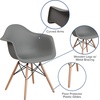 image:imageFlash Furniture Alonza Series Green Plastic Chair with Wooden LegsMoss Gray