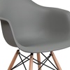 image:imageFlash Furniture Alonza Series Green Plastic Chair with Wooden LegsMoss Gray
