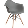image:imageFlash Furniture Alonza Series Green Plastic Chair with Wooden LegsMoss Gray